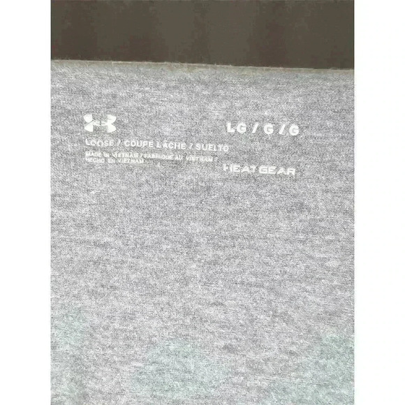 Under Armour Men's Gray Loose Fit HeatGear T-Shirt Size L - Picture 6 of 10